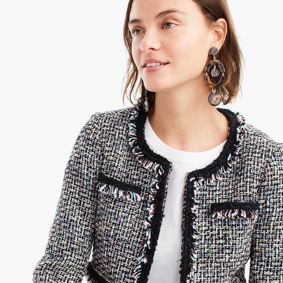 J. Crew Lady Tweed Jacket Multi Color Size 14 NWT - Picture 2 of 10